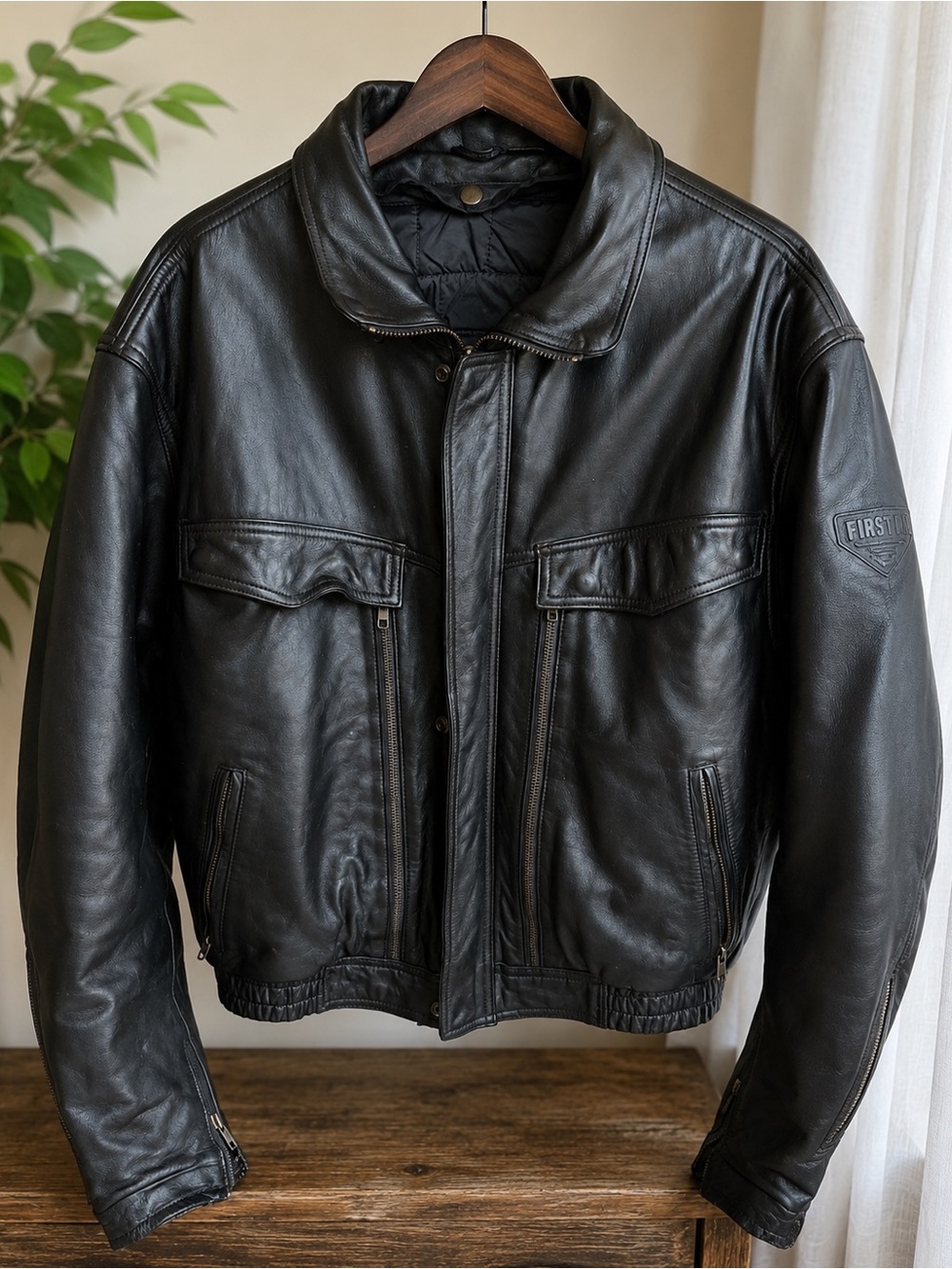 Vintage Firstgear Biker Jacket Mens XL